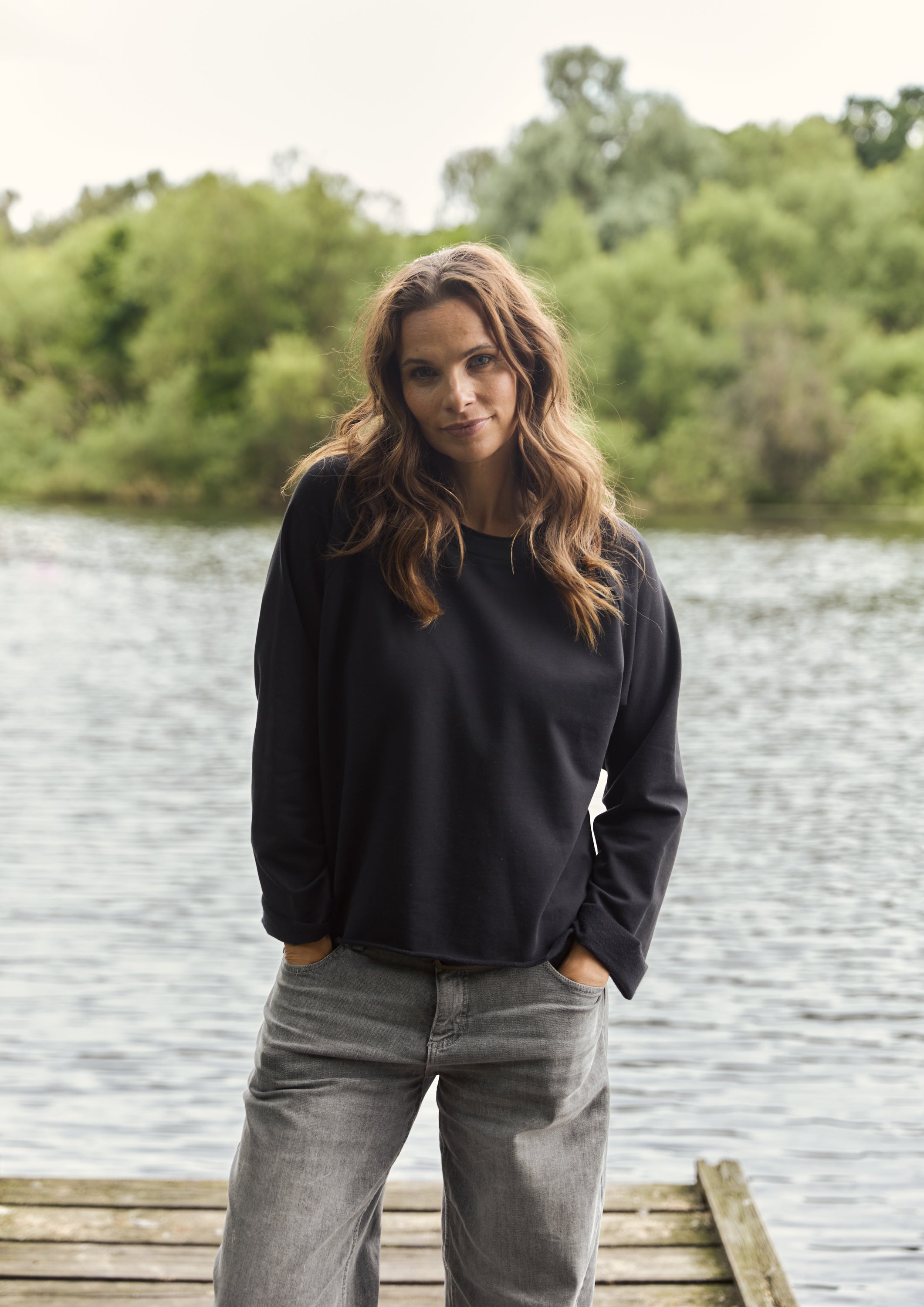 HENRIETTE STEFFENSEN COPENHAGEN SWEATSHIRT - 71017 BLUSER BLACK 900
