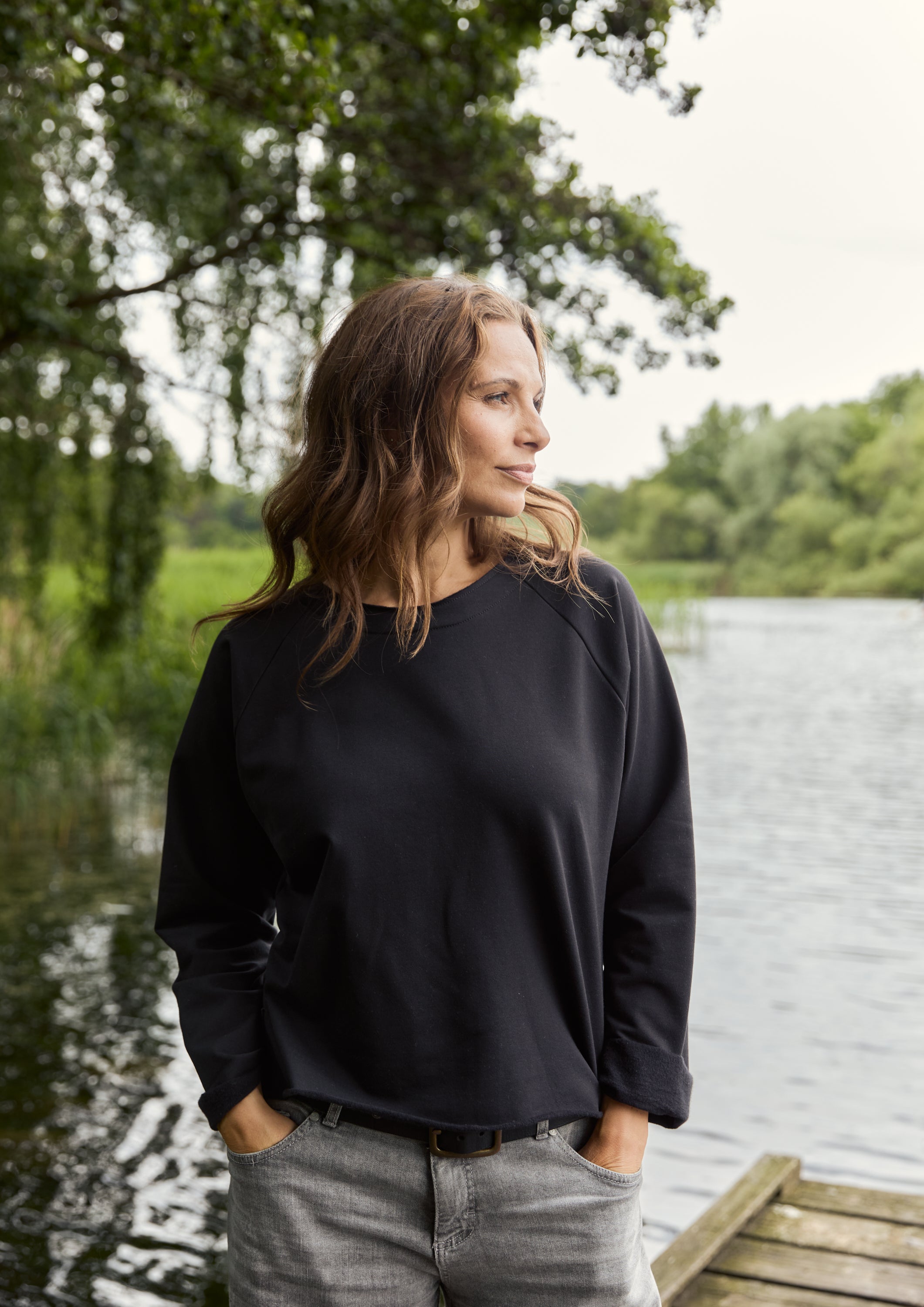 HENRIETTE STEFFENSEN COPENHAGEN SWEATSHIRT - 71017 BLUSER BLACK 900