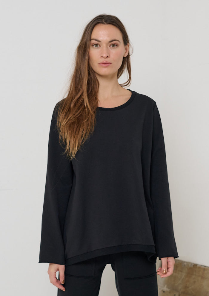 HENRIETTE STEFFENSEN COPENHAGEN SWEATSHIRT - 71605 BLUSER BLACK 900