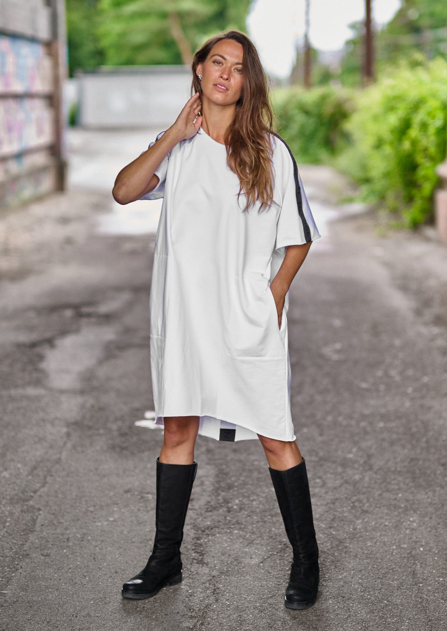 HENRIETTE STEFFENSEN COPENHAGEN SWEAT KLEID - 73002 KJOLER WHITE 816