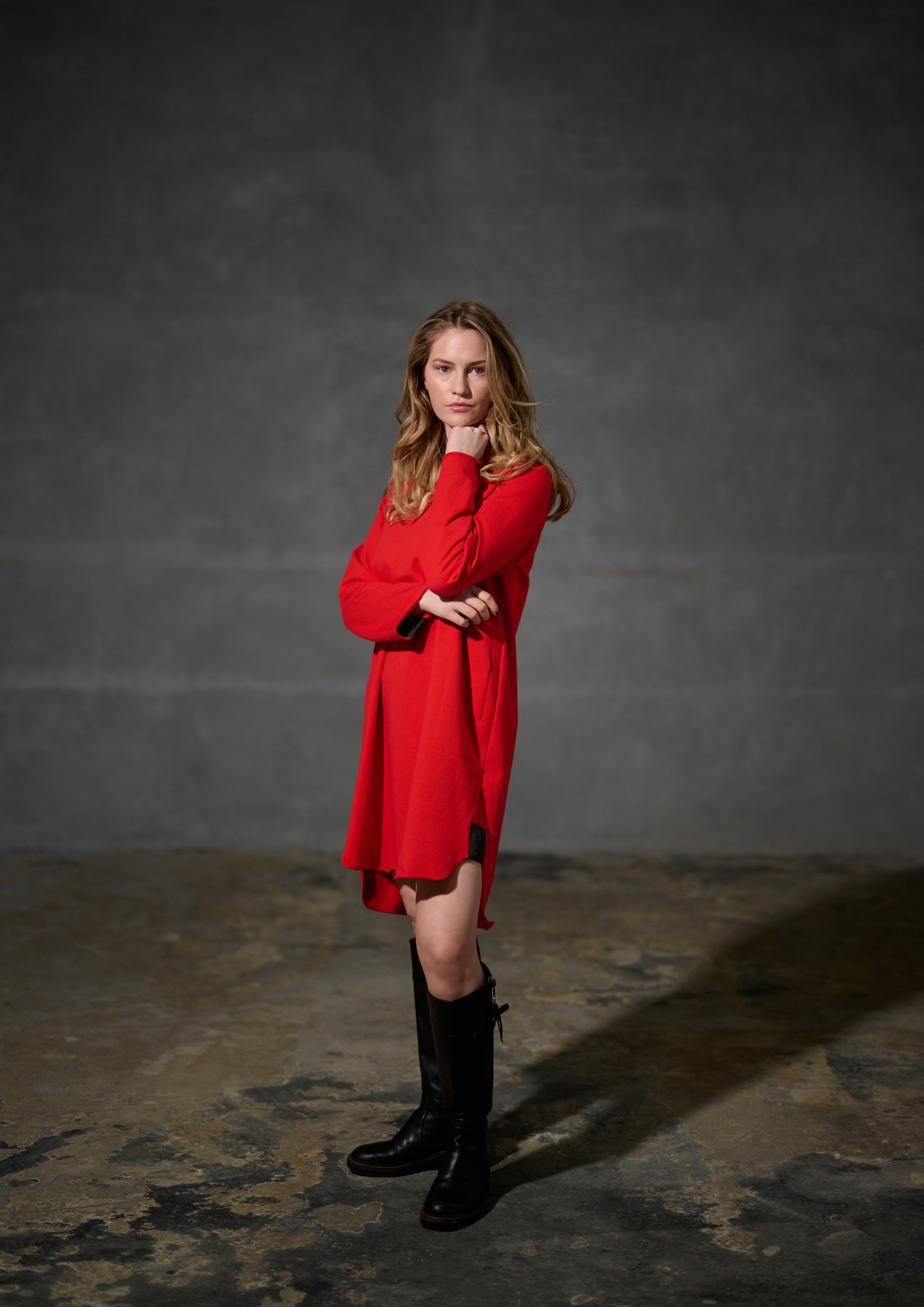 HENRIETTE STEFFENSEN COPENHAGEN SWEAT KLEID - 73011 KJOLER TOMATO 845