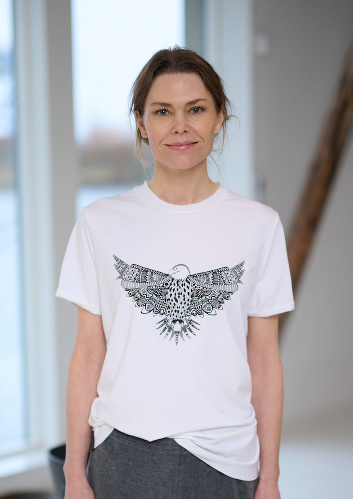 HENRIETTE STEFFENSEN COPENHAGEN T-SHIRT EAGLE - 96089 T-SHIRTS WHITE 816