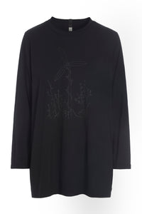 T-SHIRT FREEDOM DRUCK - 96074 - BLACK