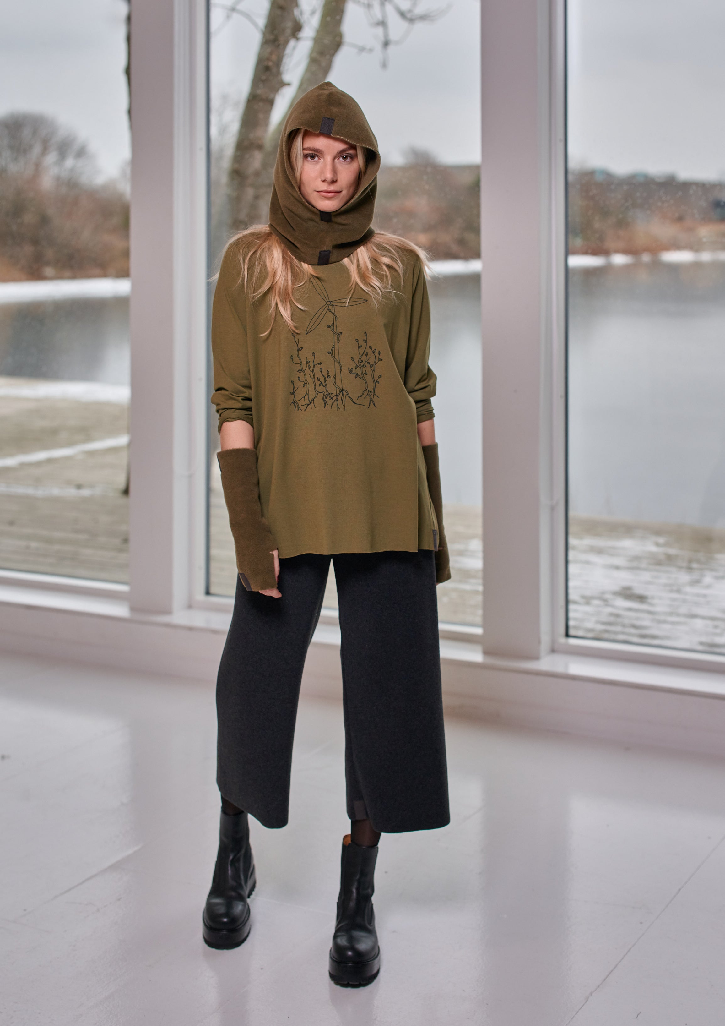 HENRIETTE STEFFENSEN COPENHAGEN T-SHIRT FREEDOM DRUCK - 96074 BLUSER MOSS 611