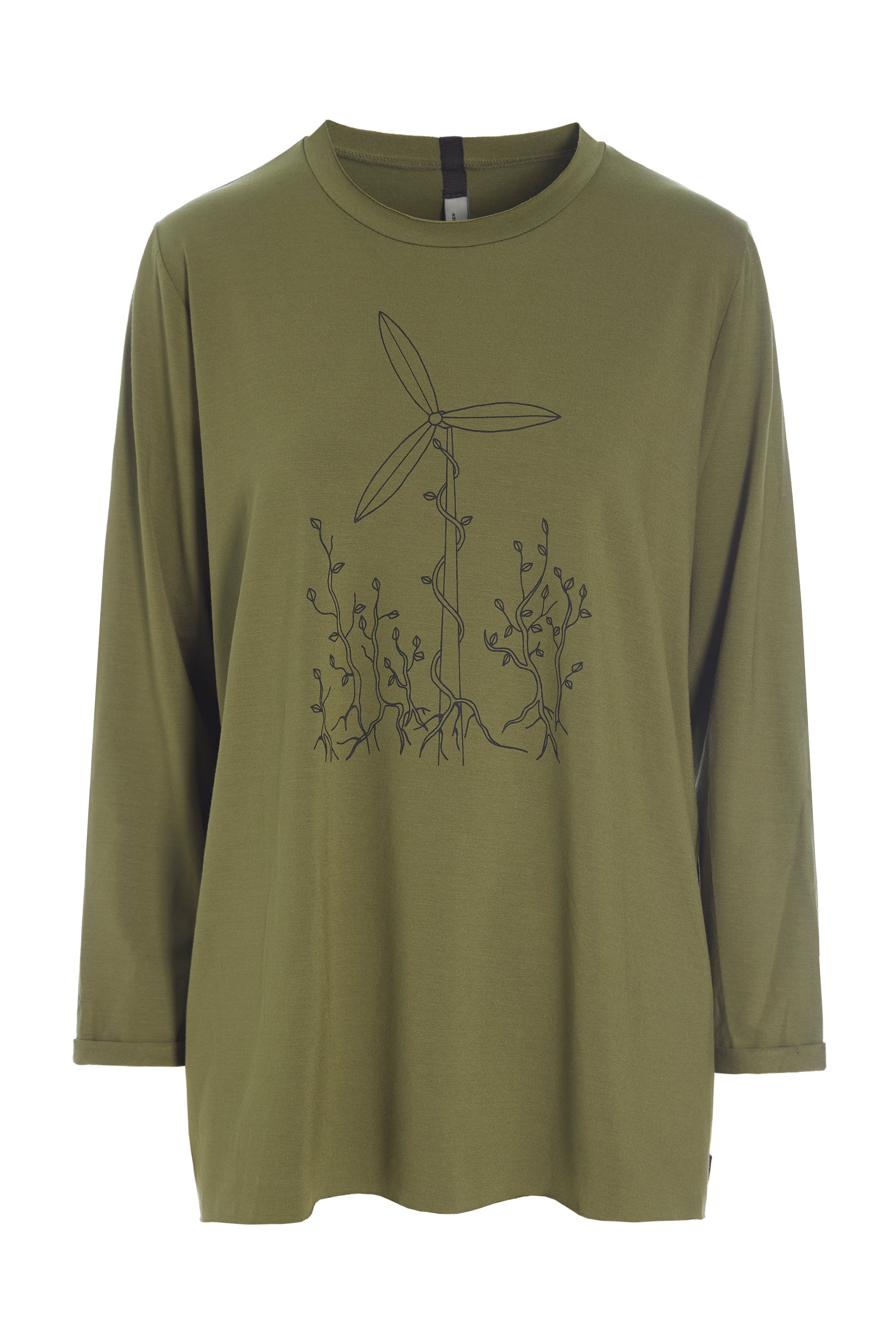 HENRIETTE STEFFENSEN COPENHAGEN T-SHIRT FREEDOM DRUCK - 96074 BLUSER MOSS 611