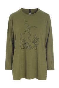 T-SHIRT FREEDOM DRUCK - 96074 - MOSS