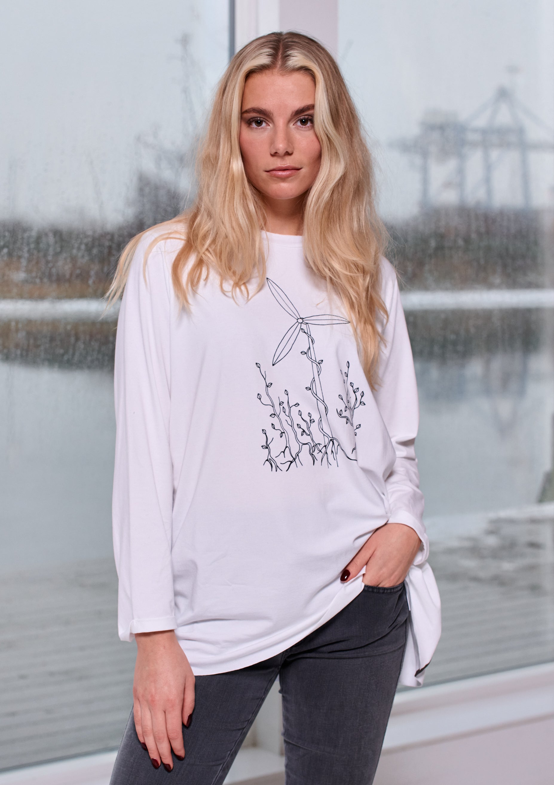 HENRIETTE STEFFENSEN COPENHAGEN T-SHIRT FREEDOM DRUCK - 96074 BLUSER WHITE 816