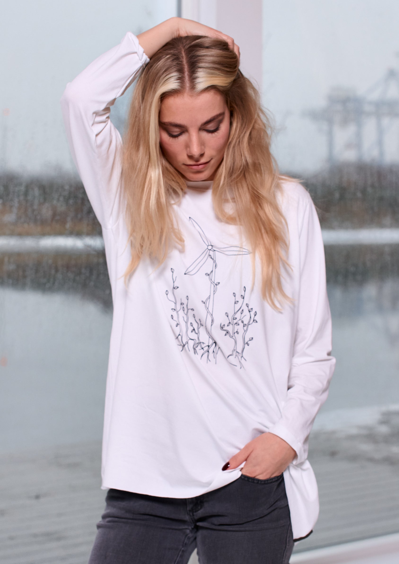 HENRIETTE STEFFENSEN COPENHAGEN T-SHIRT FREEDOM DRUCK - 96074 BLUSER WHITE 816