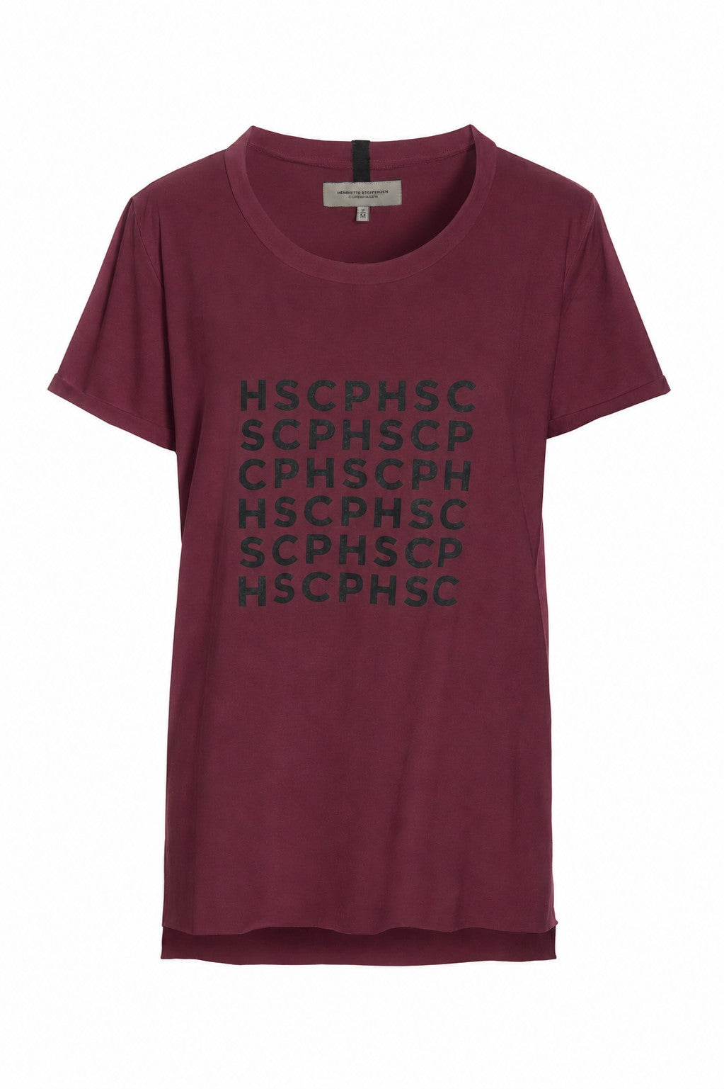 HENRIETTE STEFFENSEN COPENHAGEN T-SHIRT LOGO PRINT - 96107 T-SHIRTS BORDEAUX 474