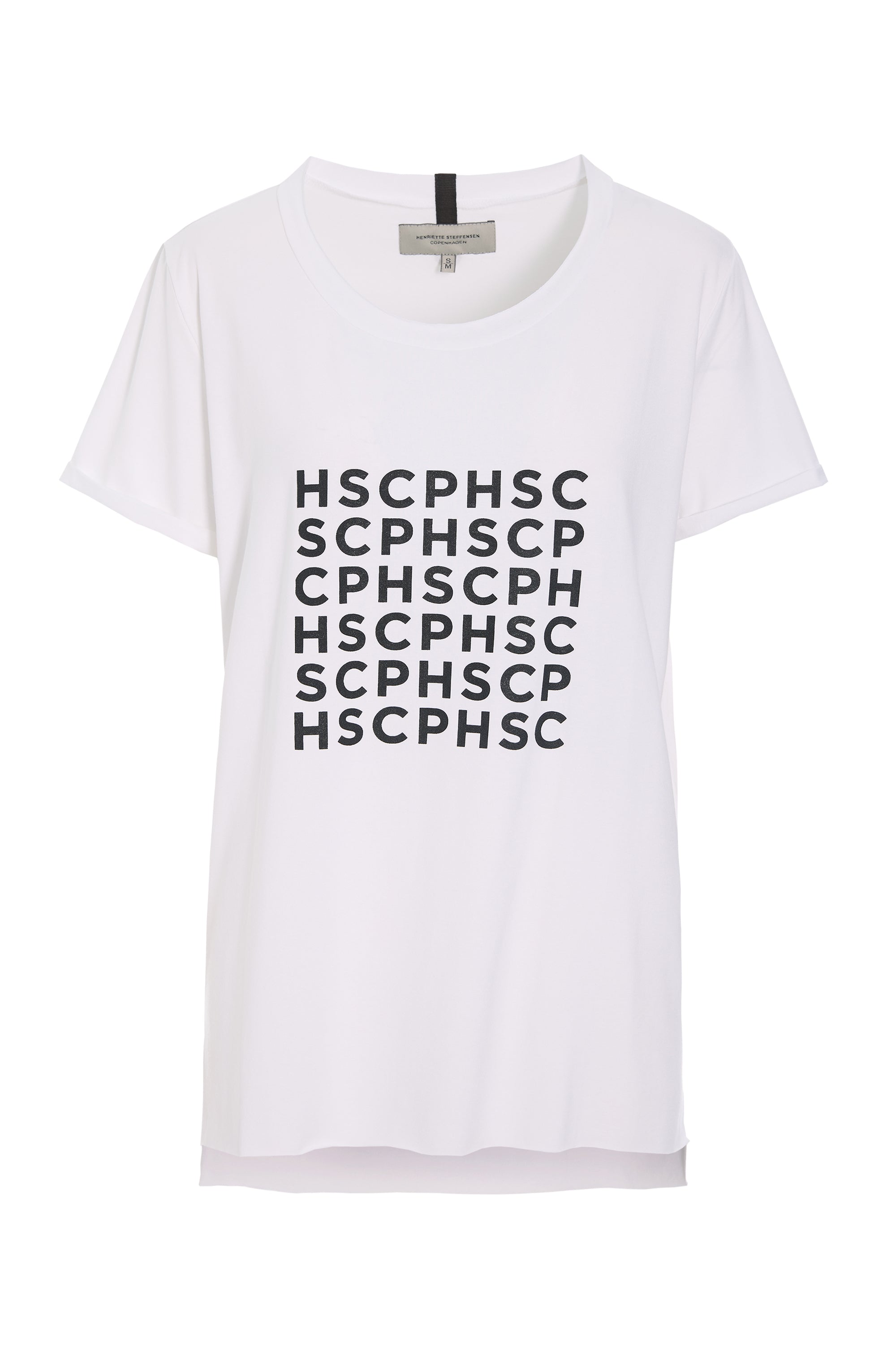 HENRIETTE STEFFENSEN COPENHAGEN T-SHIRT LOGO PRINT - 96107 T-SHIRTS WHITE 816