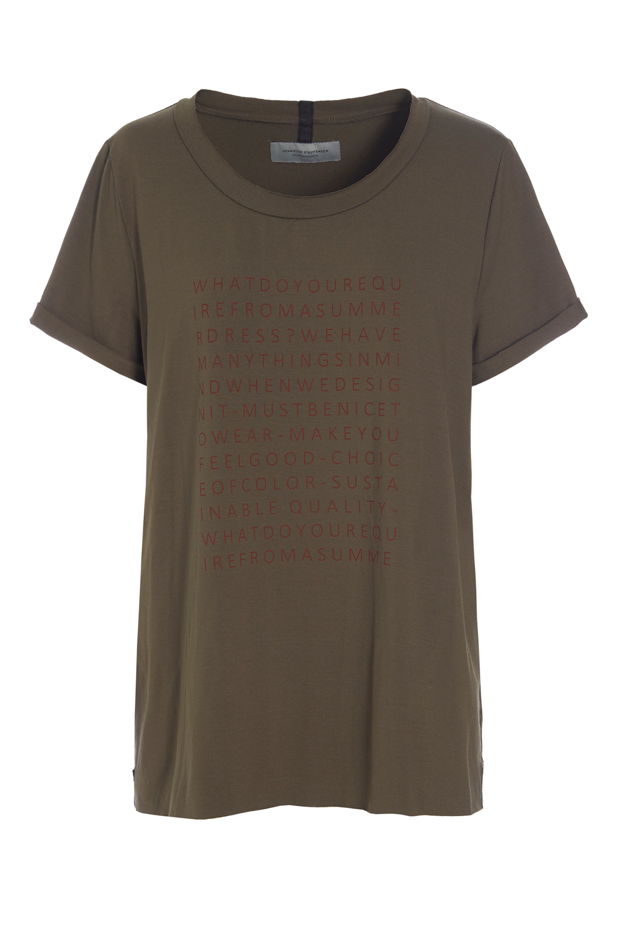 HENRIETTE STEFFENSEN COPENHAGEN T-SHIRT MIT GRAFIKDRUCK - 96061 T-SHIRTS BARK 320