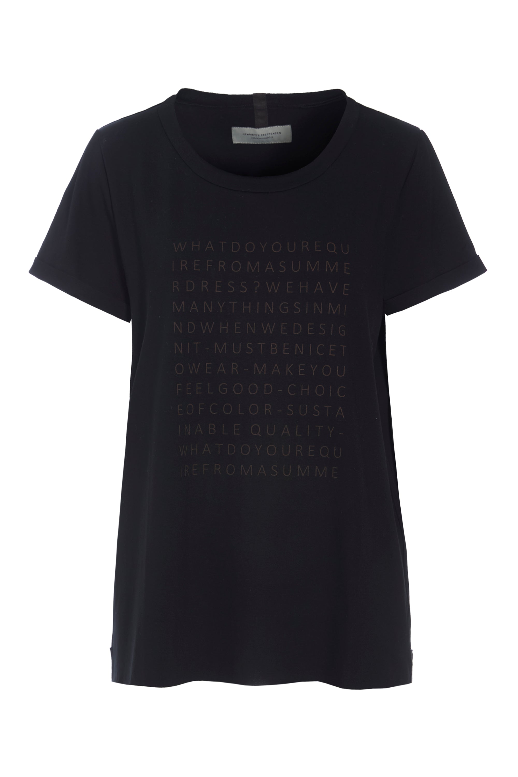 HENRIETTE STEFFENSEN COPENHAGEN T-SHIRT MIT GRAFIKDRUCK - 96061 T-SHIRTS BLACK 900