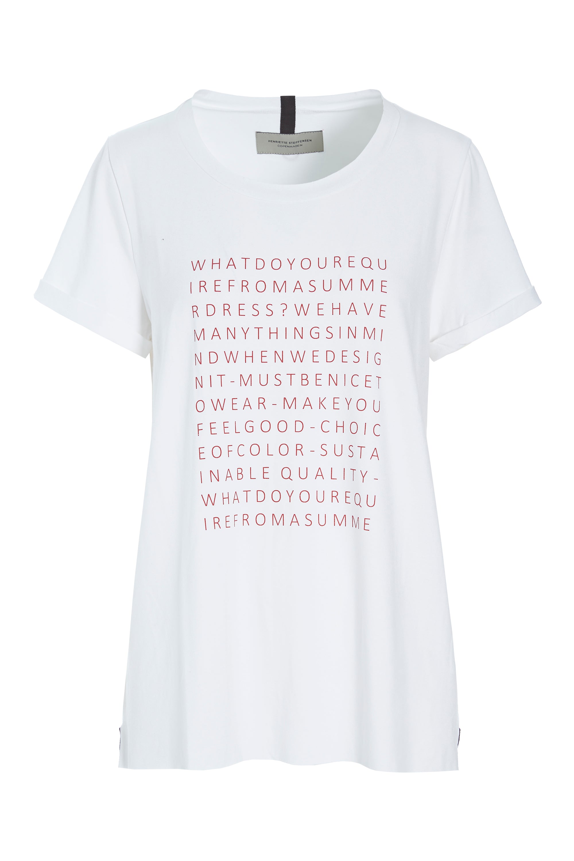 HENRIETTE STEFFENSEN COPENHAGEN T-SHIRT MIT GRAFIKDRUCK - 96061 T-SHIRTS WHITE 816