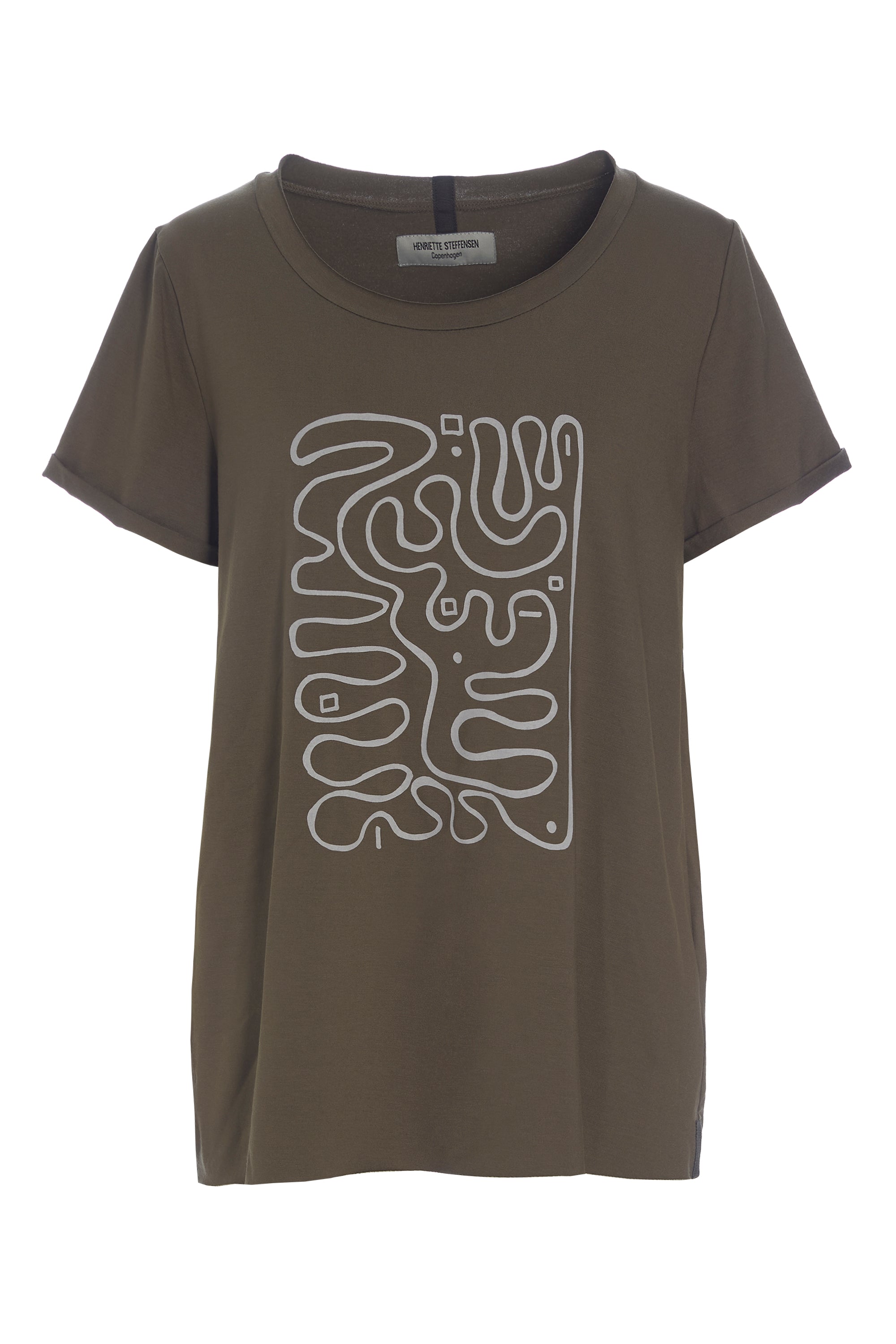 HENRIETTE STEFFENSEN COPENHAGEN T-SHIRT MIT GRAFIKDRUCK - 96063 T-SHIRTS BARK 320