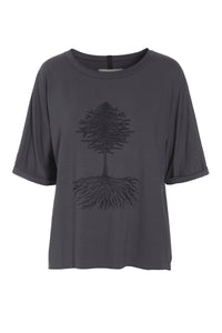 T-SHIRT MIT GRAFIKDRUCK - 96064P - GREY