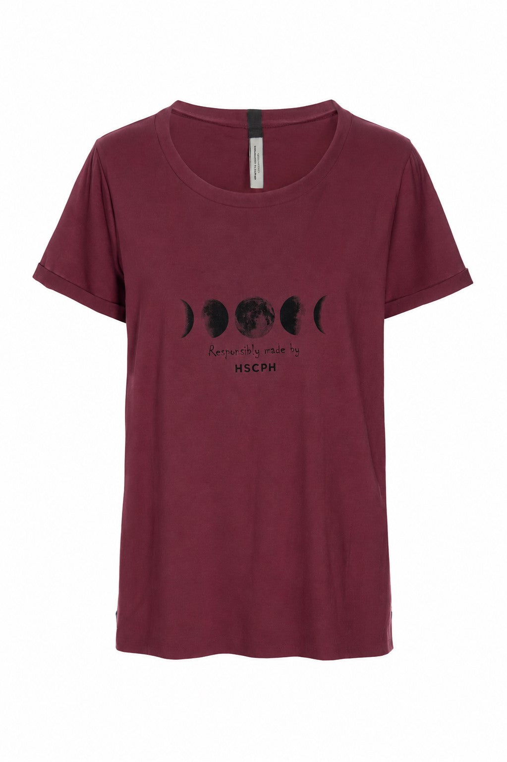 HENRIETTE STEFFENSEN COPENHAGEN T-SHIRT MOON - 96107 T-SHIRTS BORDEAUX 474
