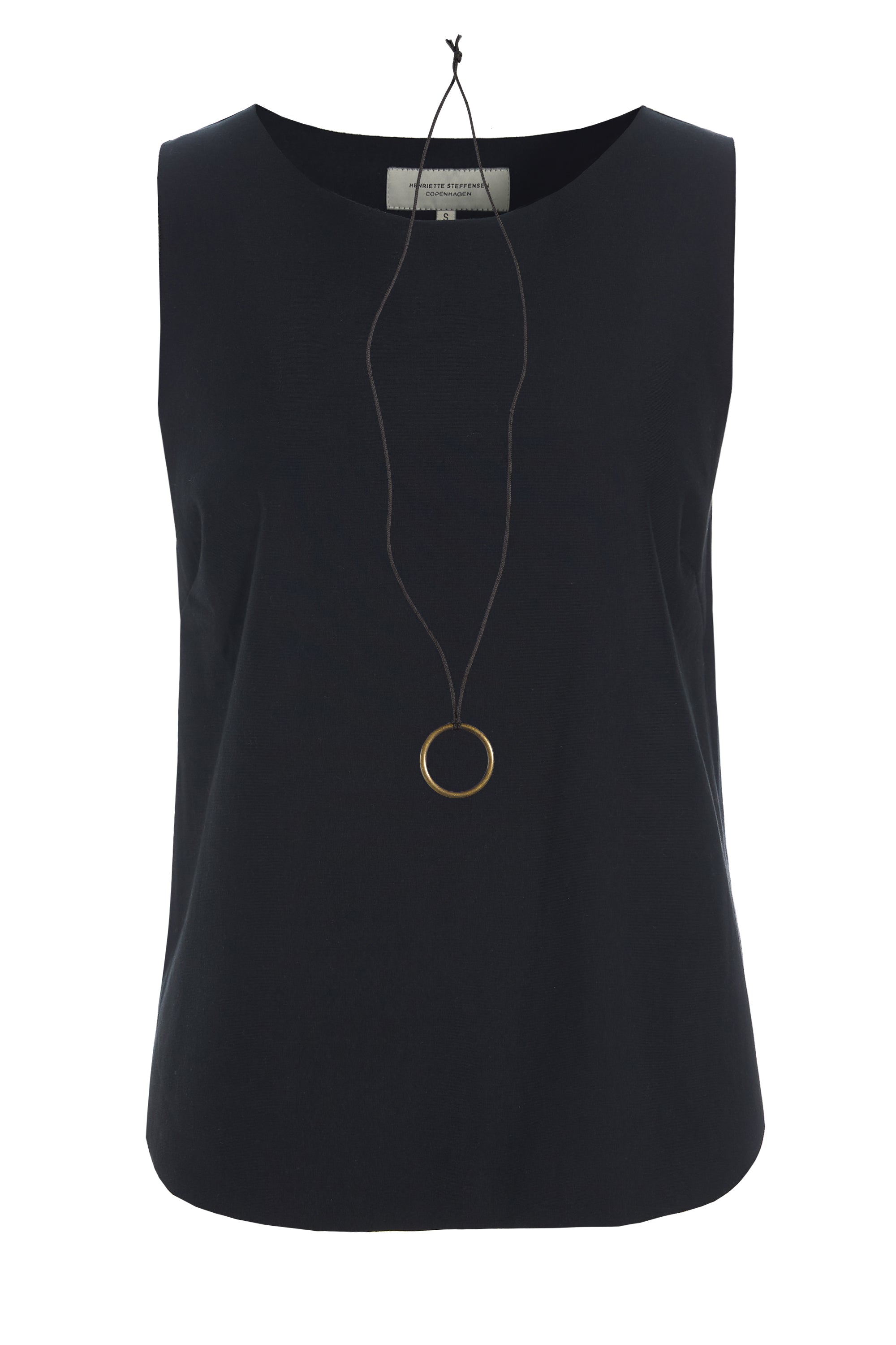 HENRIETTE STEFFENSEN COPENHAGEN TANK TOP - 71018 BLUSER BLACK 900