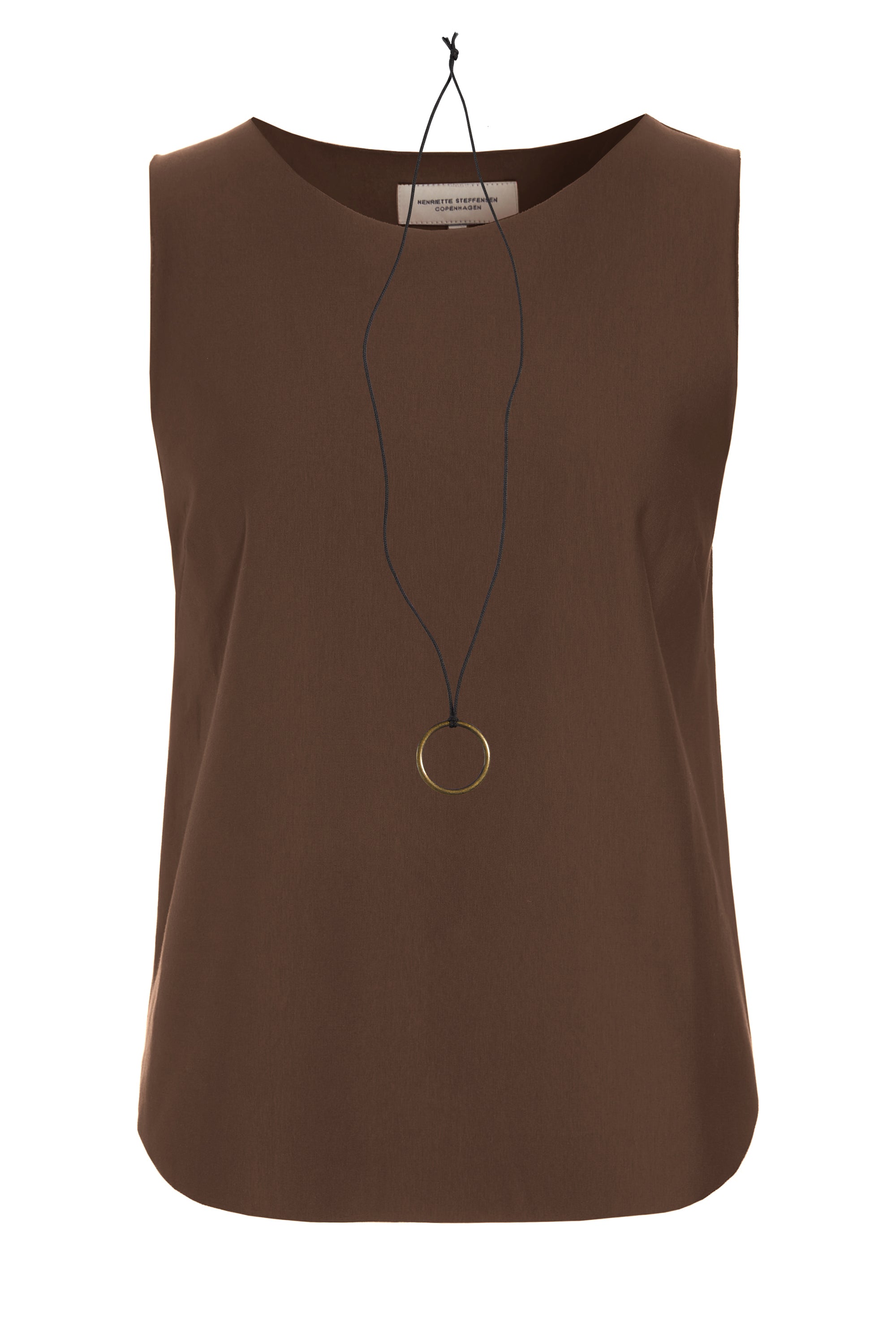 HENRIETTE STEFFENSEN COPENHAGEN TANK TOP - 71018 BLUSER CHOKOLATE 844