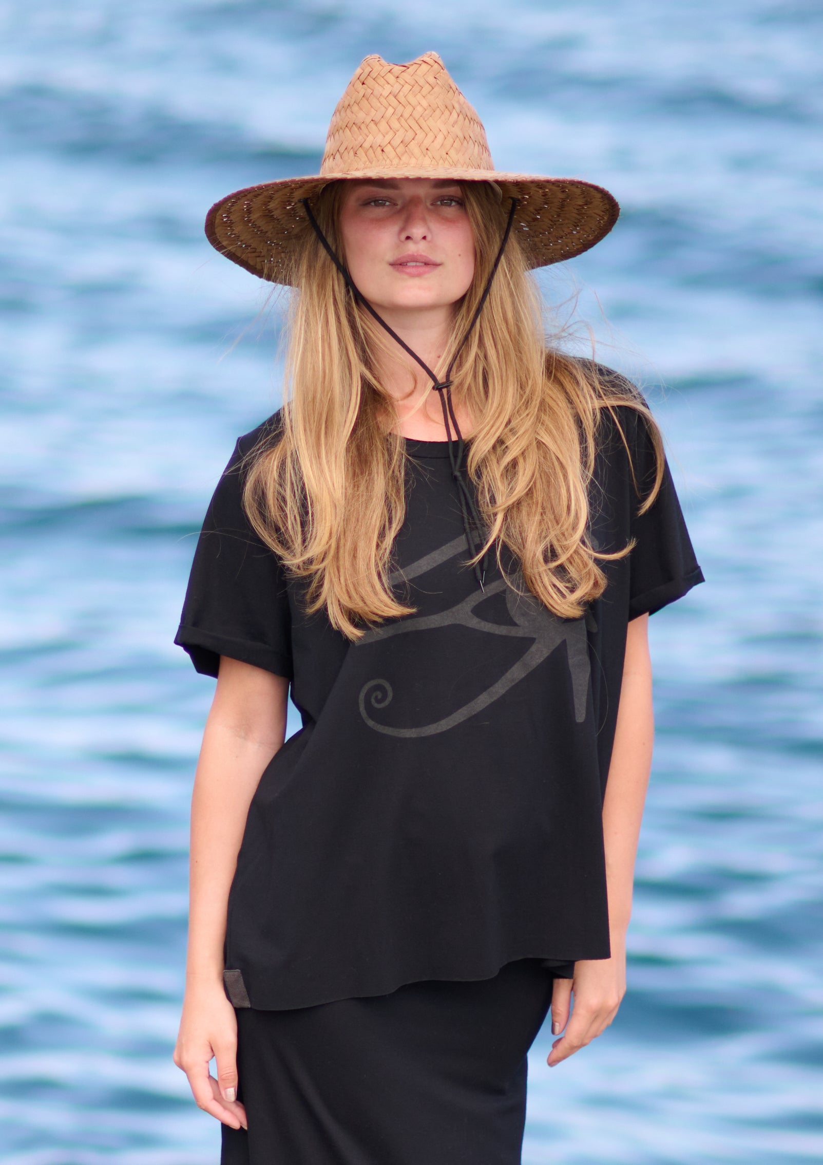 HENRIETTE STEFFENSEN COPENHAGEN TEE EYE PRINT - 96086 T-SHIRTS BLACK 900