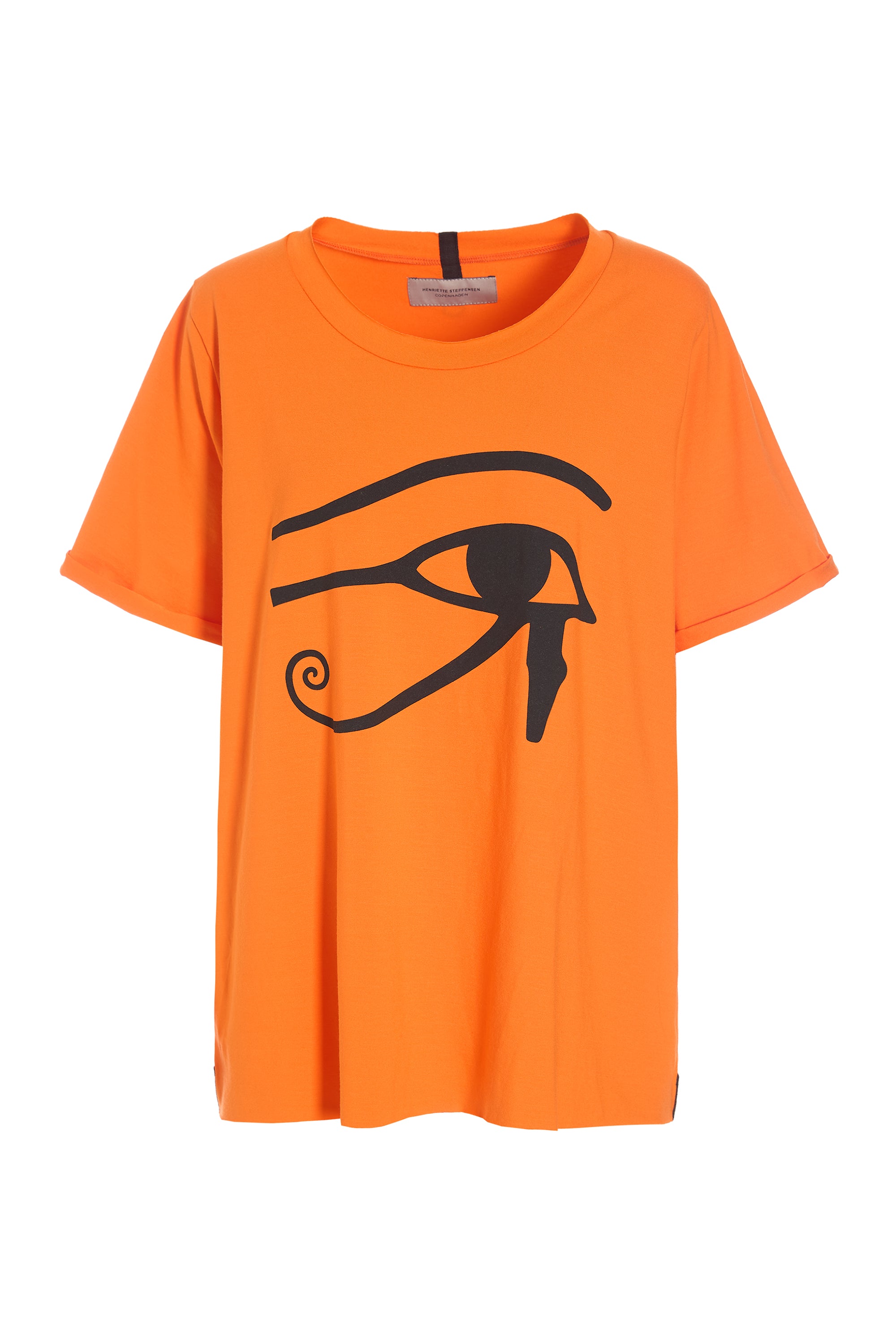 HENRIETTE STEFFENSEN COPENHAGEN TEE EYE PRINT - 96086 T-SHIRTS ORANGE 773