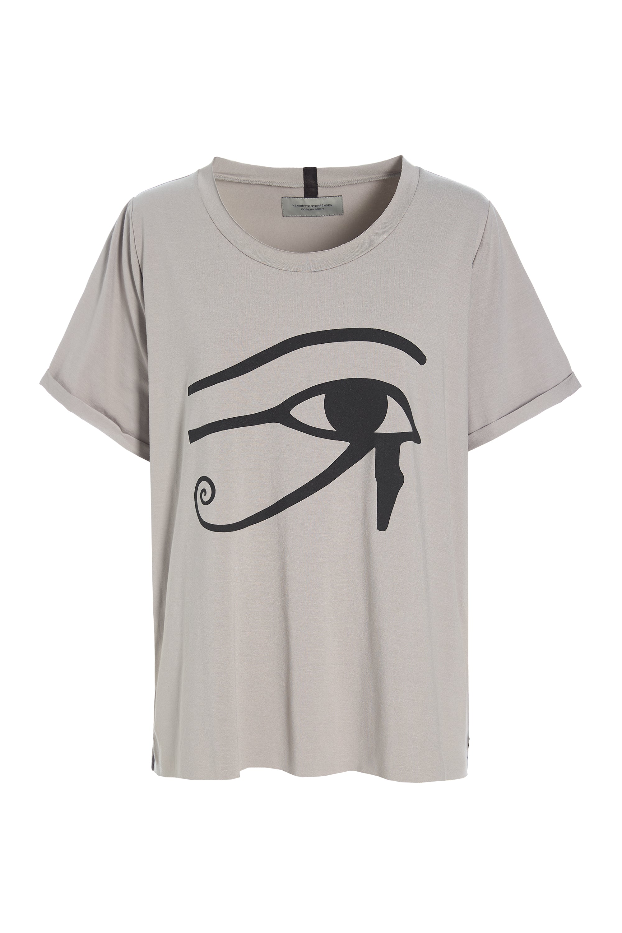 HENRIETTE STEFFENSEN COPENHAGEN TEE EYE PRINT - 96086 T-SHIRTS SAND 805