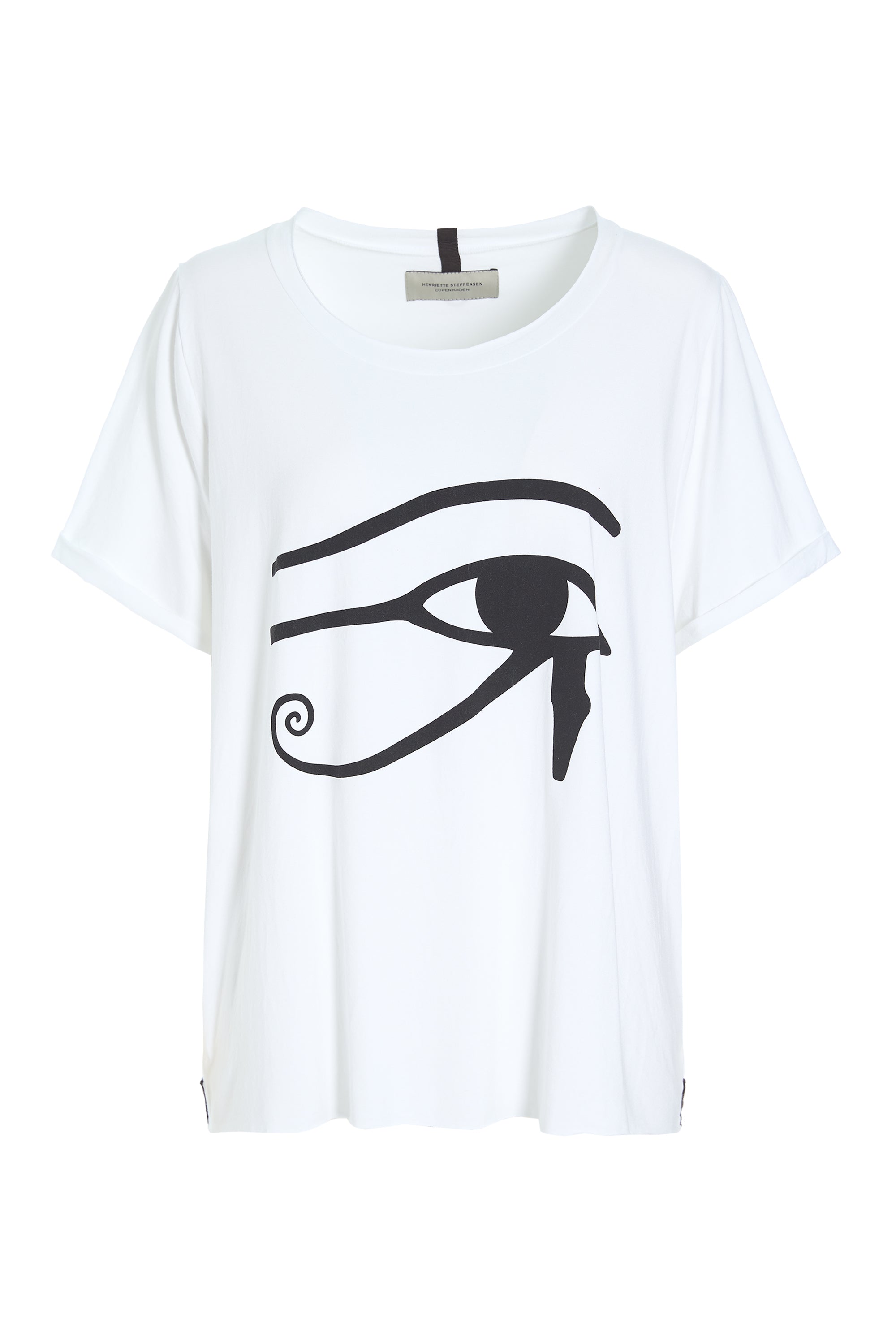 HENRIETTE STEFFENSEN COPENHAGEN TEE EYE PRINT - 96086 T-SHIRTS WHITE 816
