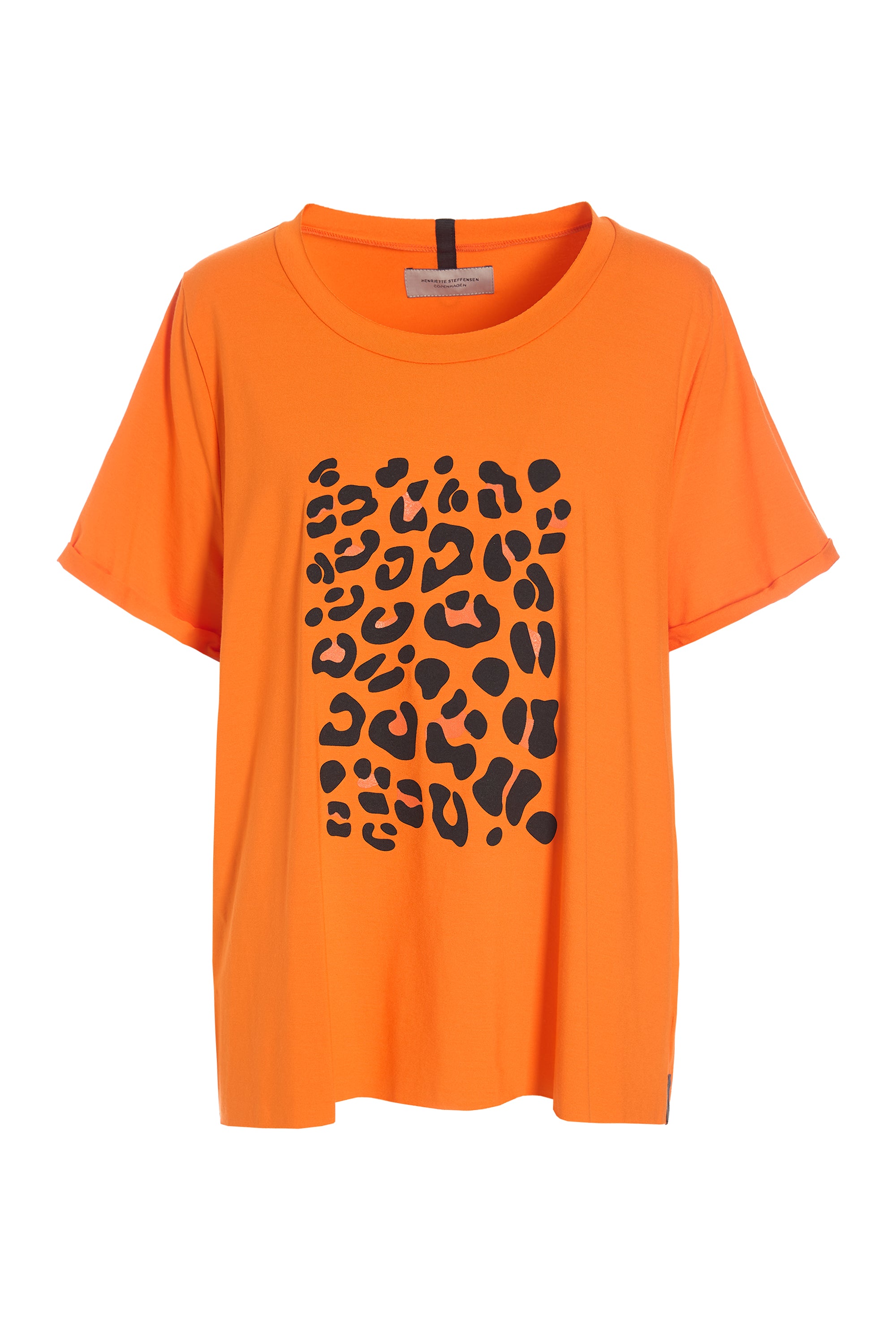 HENRIETTE STEFFENSEN COPENHAGEN TEE LEO PRINT - 96086 T-SHIRTS ORANGE 773
