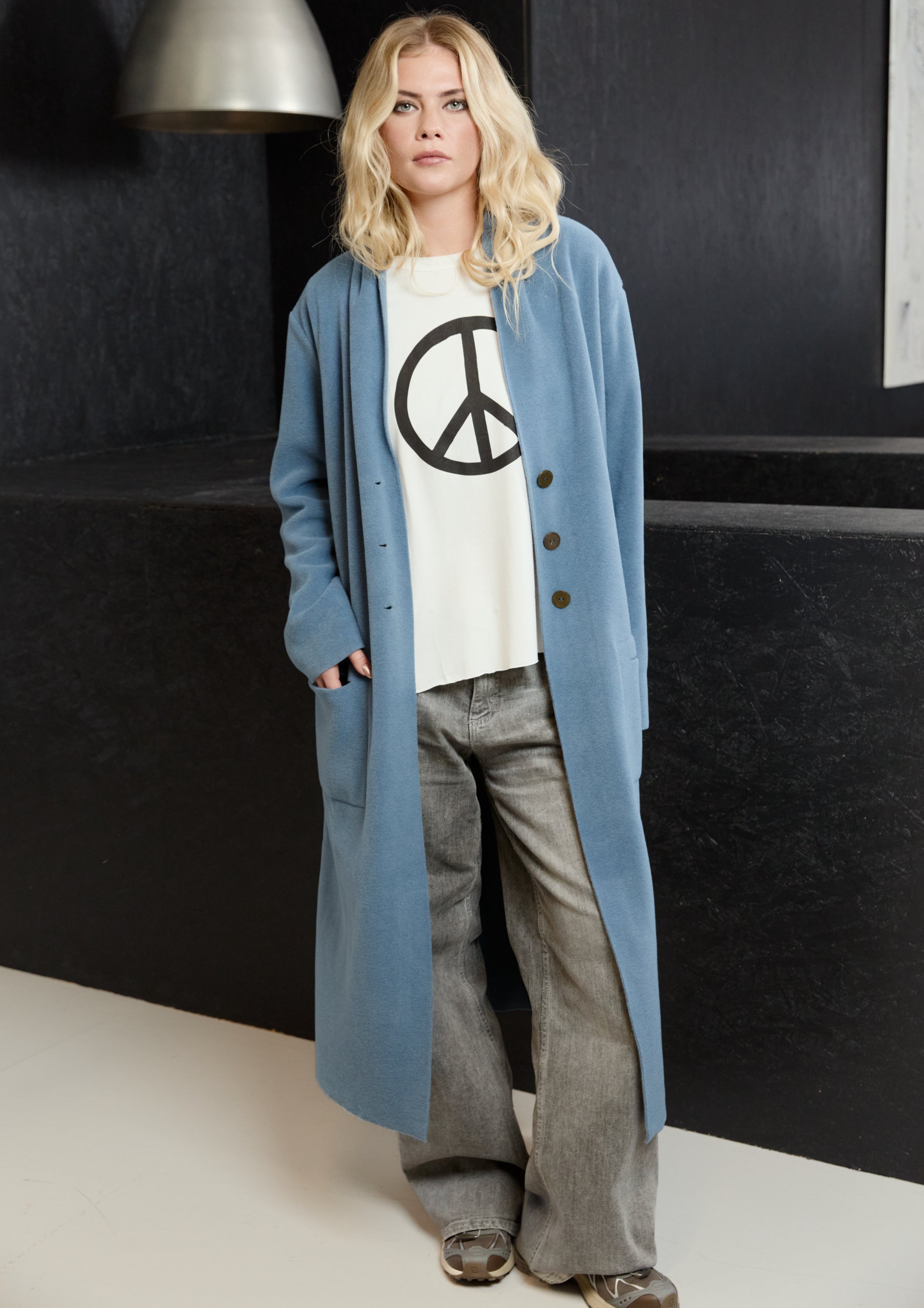 HENRIETTE STEFFENSEN COPENHAGEN TEE PEACE PRINT - 96066 T-SHIRTS WHITE 816