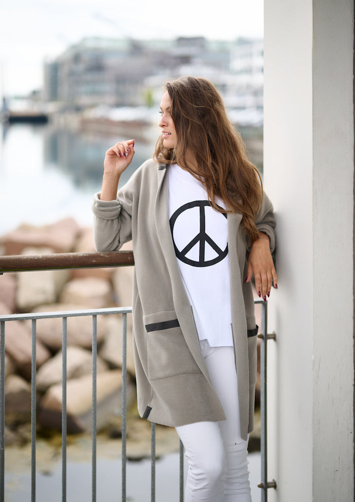 HENRIETTE STEFFENSEN COPENHAGEN TEE PEACE PRINT - 96066 T-SHIRTS WHITE 816