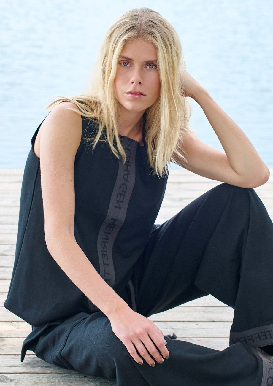 HENRIETTE STEFFENSEN COPENHAGEN TOP - 71600 BLUSER BLACK 900