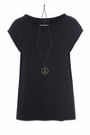TOP MIT HALSKETTE - 96080 - BLACK