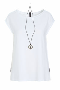 TOP MIT HALSKETTE - 96080 - WHITE