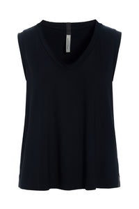 TOP V-AUSSCHNITT - 96102 - BLACK