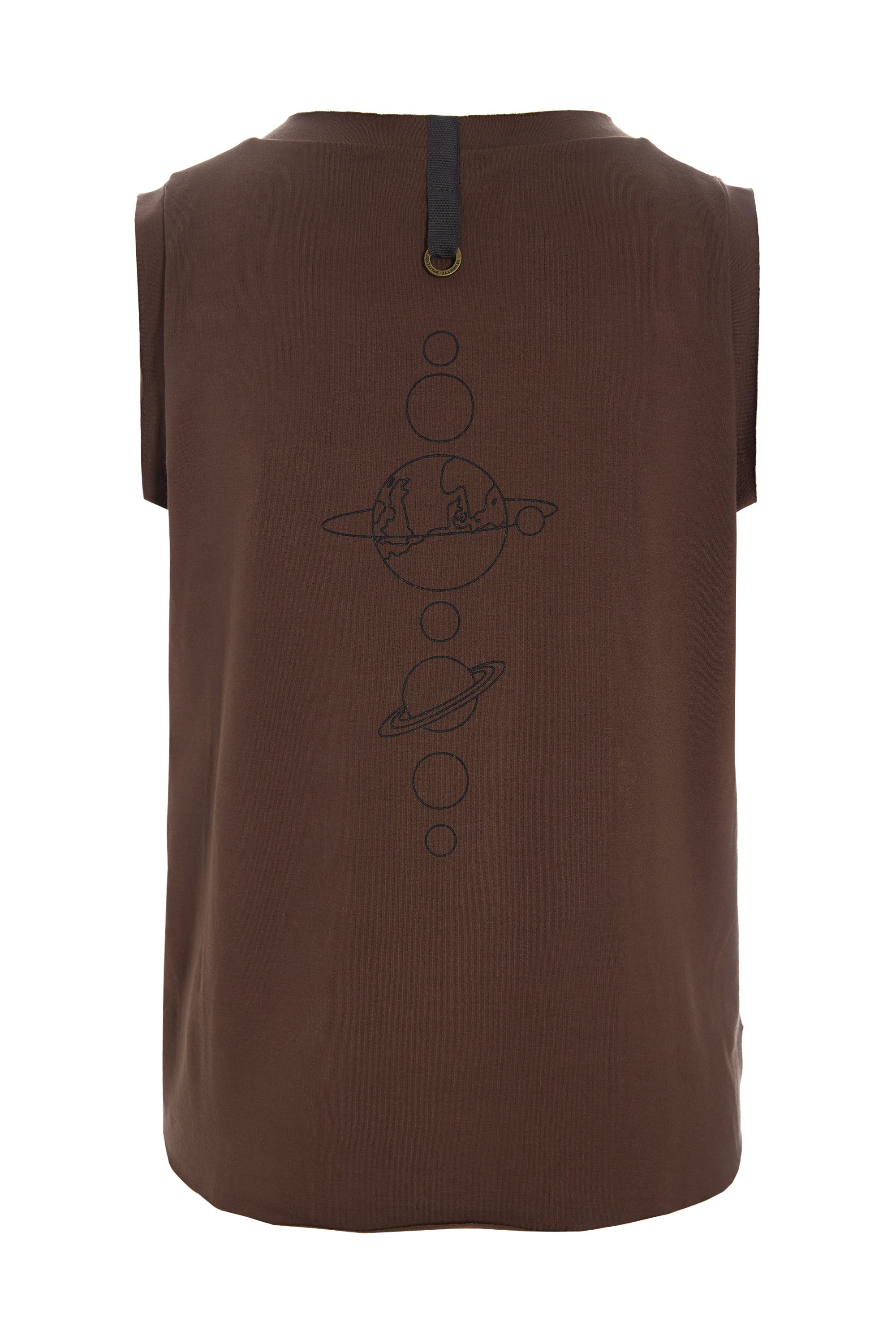 HENRIETTE STEFFENSEN COPENHAGEN TOP V-AUSSCHNITT - 96102 EARTH T-SHIRTS CHOCOLATE 844