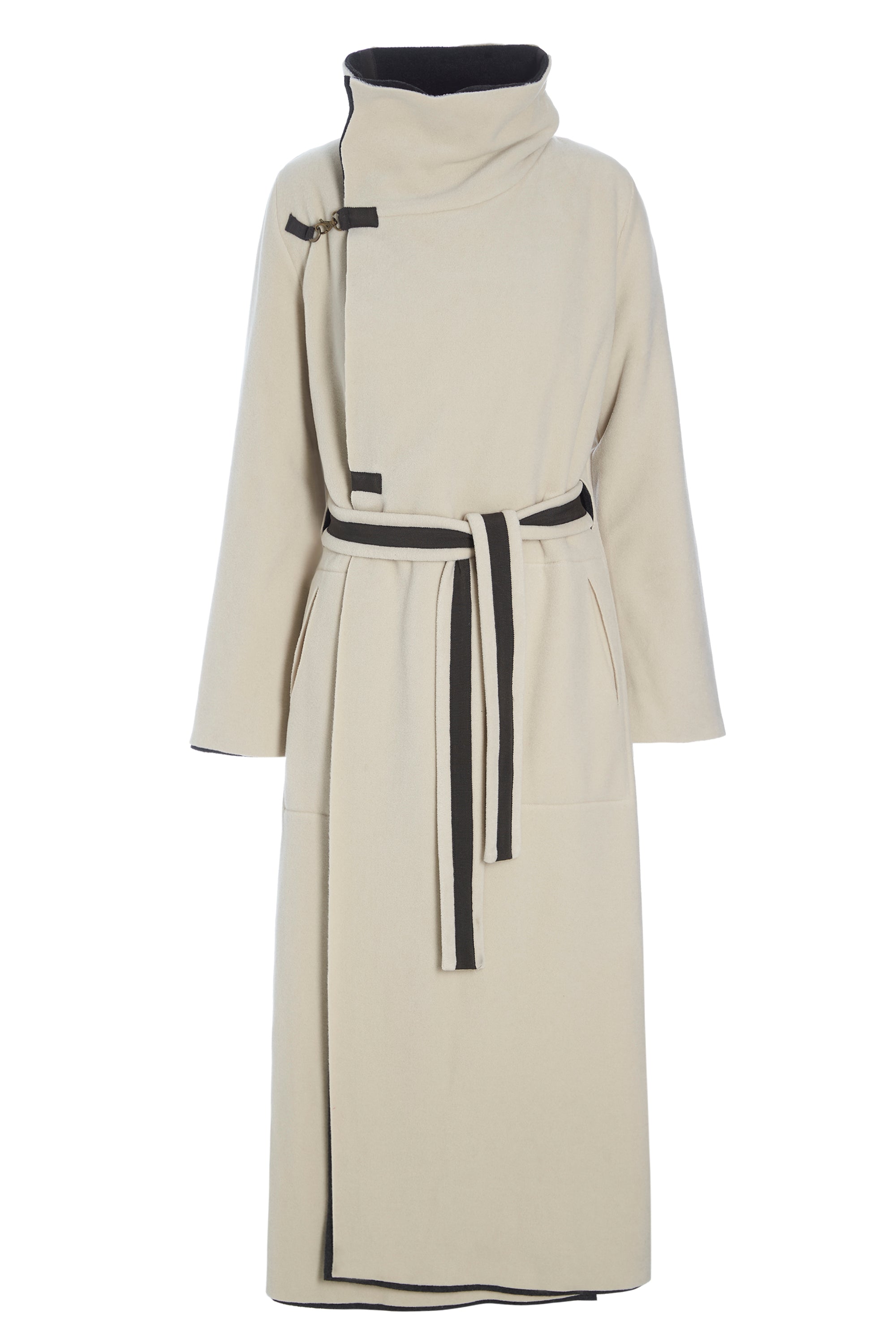 HENRIETTE STEFFENSEN COPENHAGEN TRENCHCOAT AUS DOPPELLAGIGEM FLEECE - 7145 COATS KIT/SOFT BLACK 642
