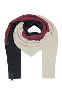 TRIANGLE SCARF PATCH - 4100 - BORDEAUX/KIT/SOFT BLACK
