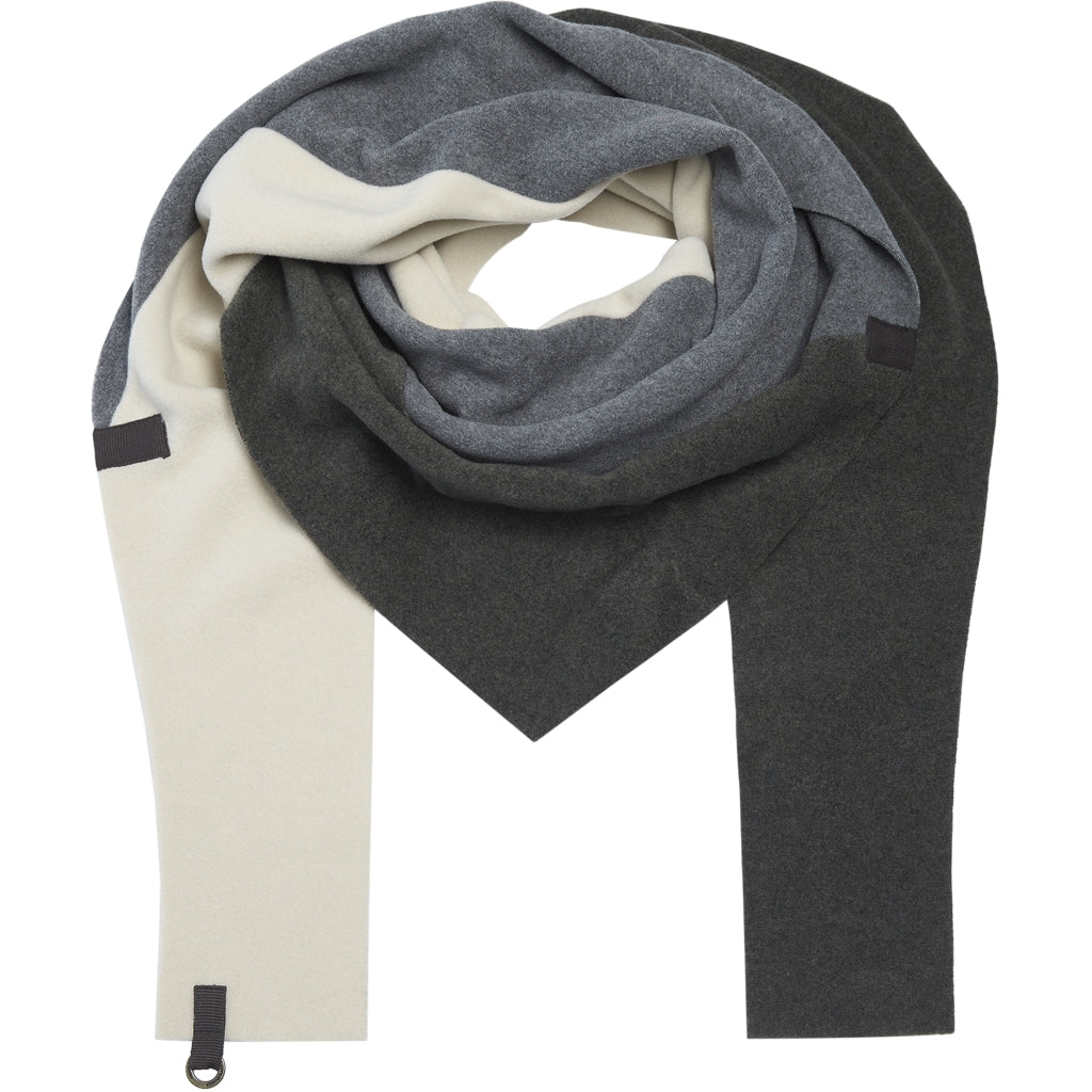 HENRIETTE STEFFENSEN COPENHAGEN TRIANGLE SCARF PATCH - 4100 SCARFS FORREST/GREY/KIT 116
