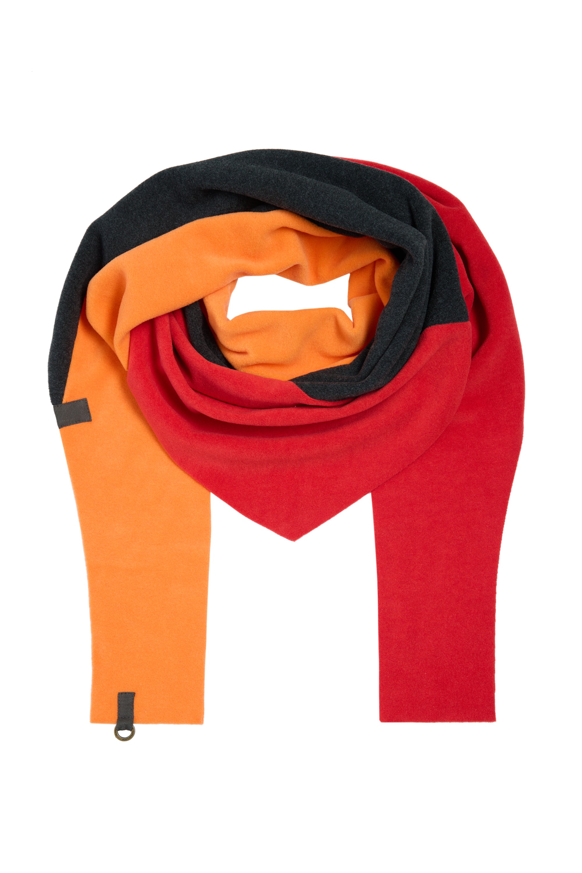 HENRIETTE STEFFENSEN COPENHAGEN TRIANGLE SCARF PATCH - 4100 SCARFS ORANGE/SB/RED 449