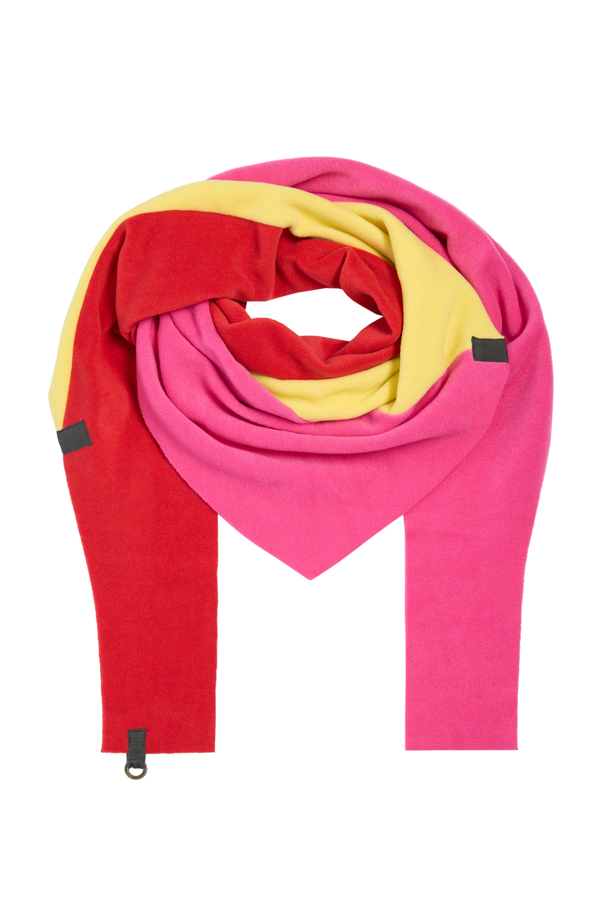 HENRIETTE STEFFENSEN COPENHAGEN TRIANGLE SCARF PATCH - 4100 SCARFS PINK/YELLOW/RED 448
