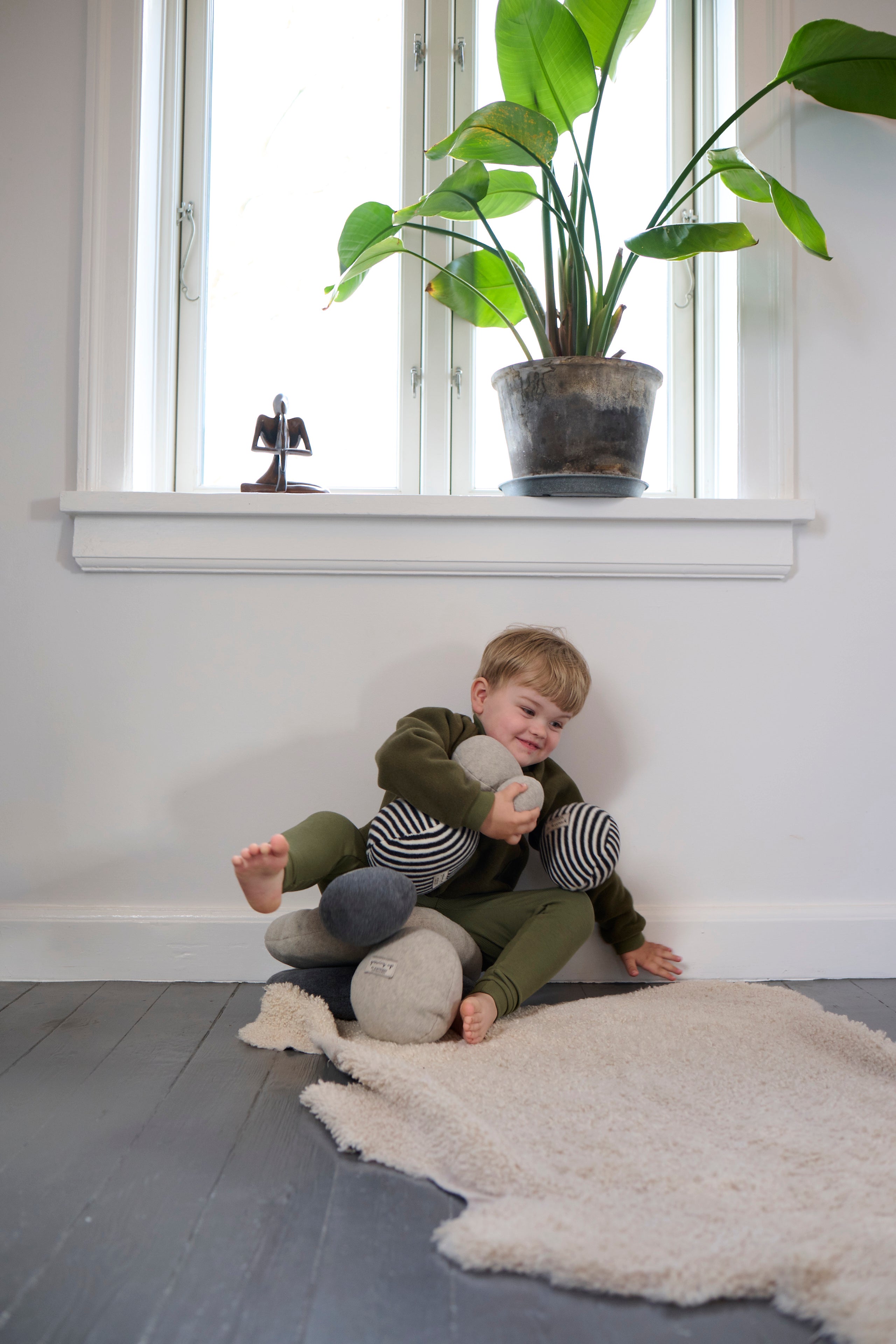 GROWING UP TUMMEL-TRIO IN TOTE BAG - 509 GU PUDER STRIB / GREY / SAND 463