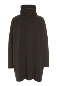 TUNIC MIT HOHEM HALS - 1288 - CHOKOLATE