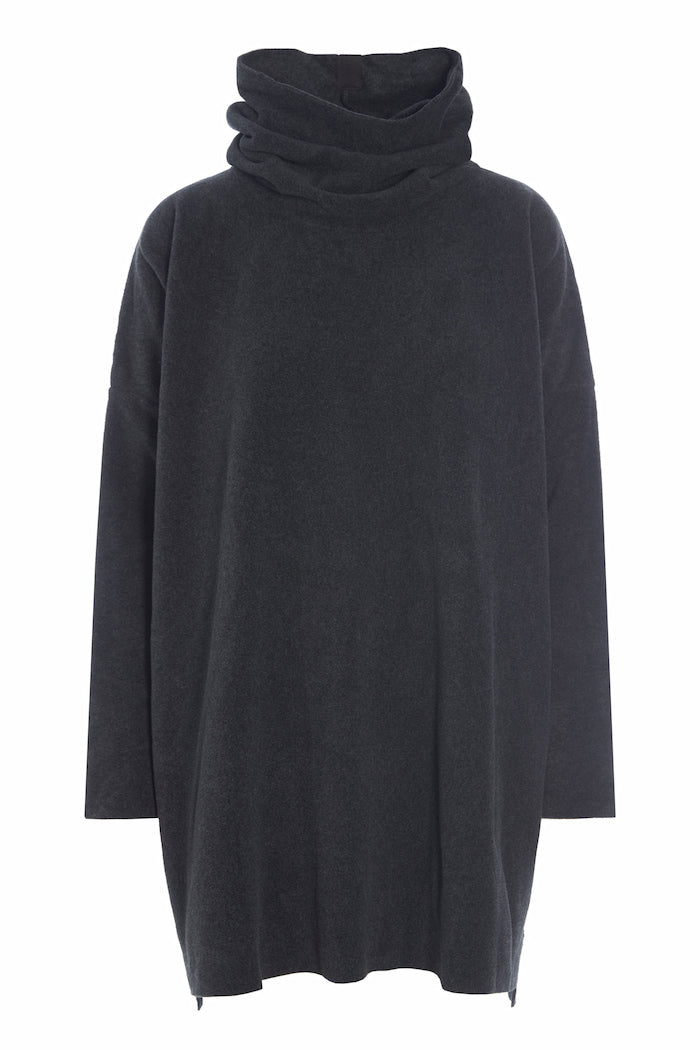 HENRIETTE STEFFENSEN COPENHAGEN TUNIC MIT HOHEM HALS - 1288 TUNICS SOFT BLACK 914