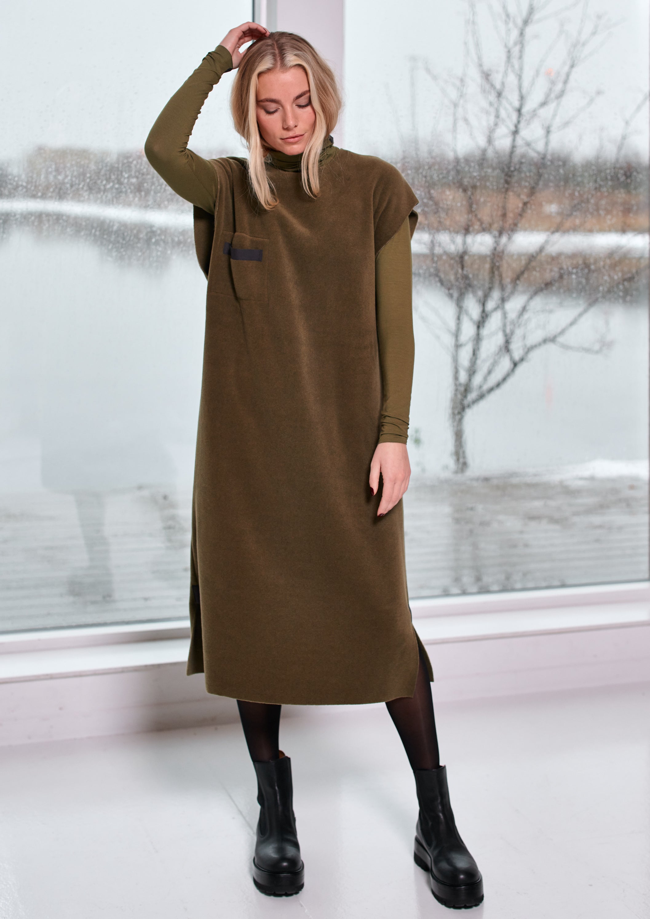 HENRIETTE STEFFENSEN COPENHAGEN TUNIKA ÄRMELLOS - 3242 TUNICS MOSS 611