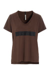 V-NECK TEE ERASE - 96105 ERASE - CHOCOLATE