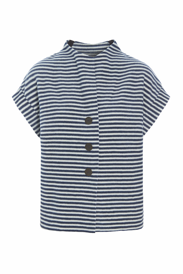 HENRIETTE STEFFENSEN COPENHAGEN WESTEN - 7170 VESTS STRIPES DENIM & KIT 667