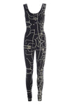 YOGA JUMPSUIT - 99010 - ART PRINT BLACK