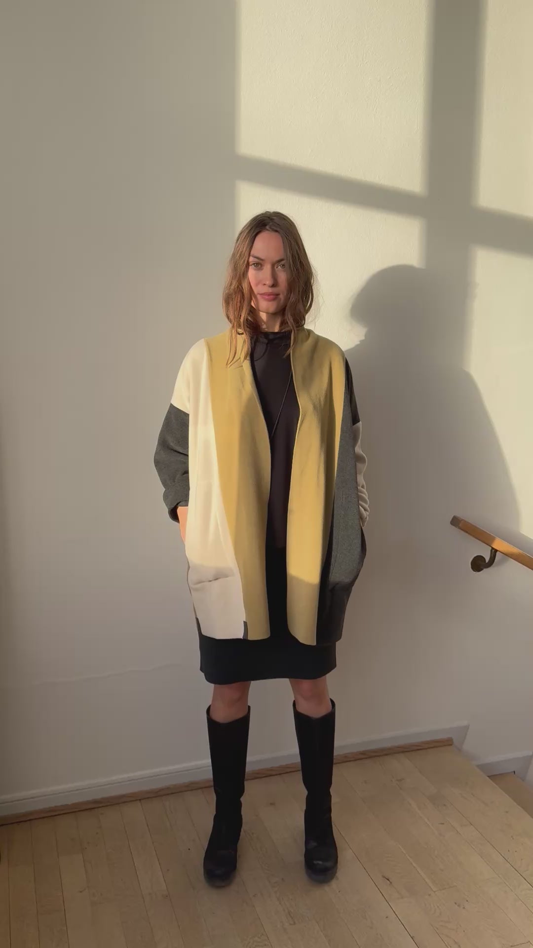 HENRIETTE STEFFENSEN COPENHAGEN CARDIGAN PATCH - 7172 CARDIGANS OLIVE/SB/KIT 327