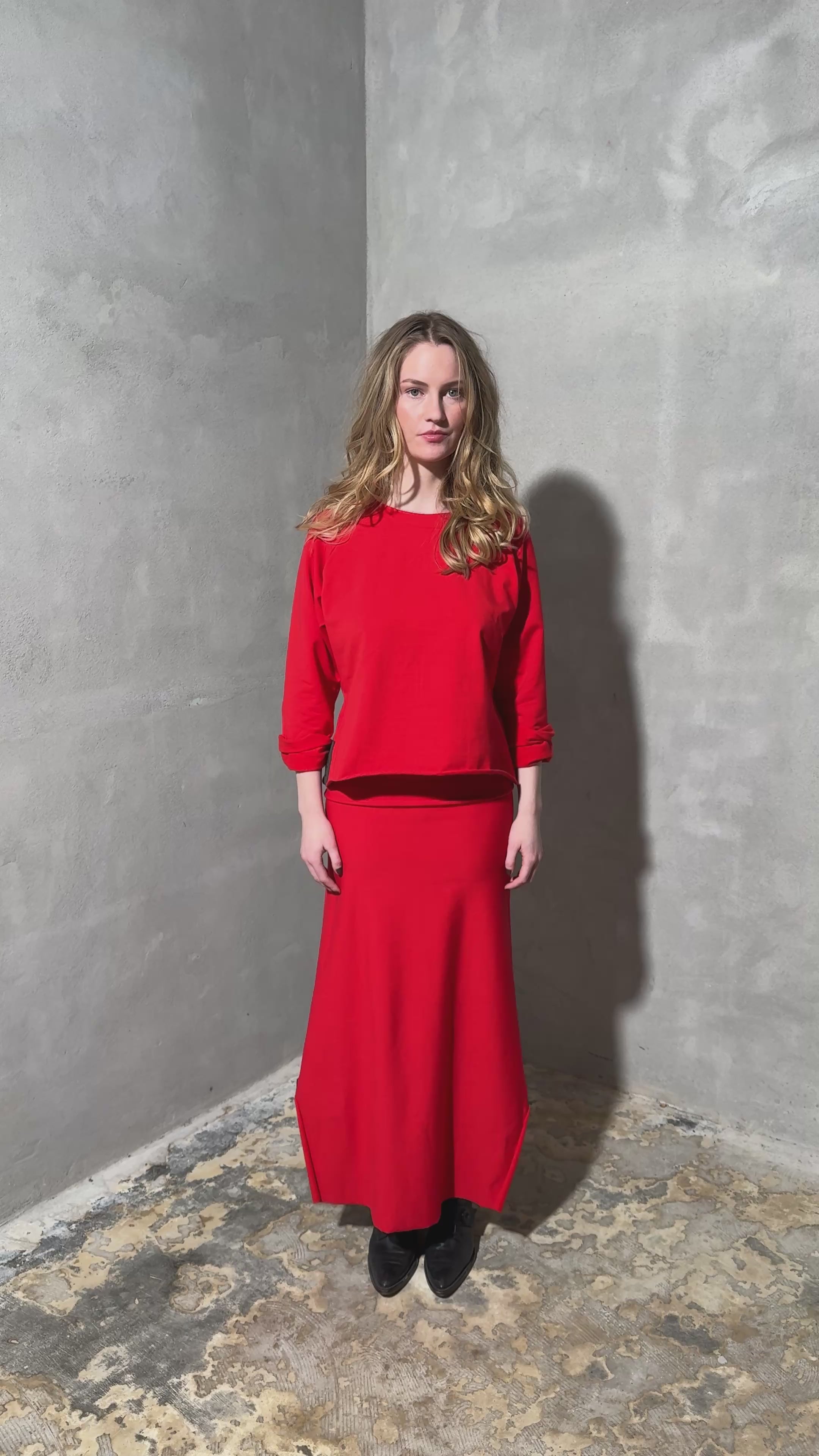 HENRIETTE STEFFENSEN COPENHAGEN SWEATSHIRT - 71017 BLUSER TOMATO 845