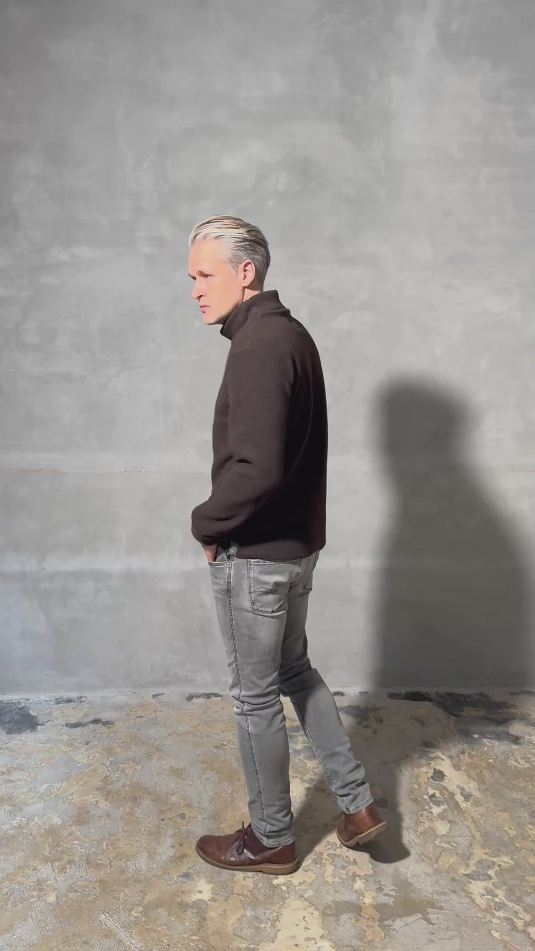 CARL BY STEFFENSEN COPENHAGEN SWEATER M/ HOHEM KRAGEN - 1031C BLOUSES & SWEATERS CHOKOLATE 844