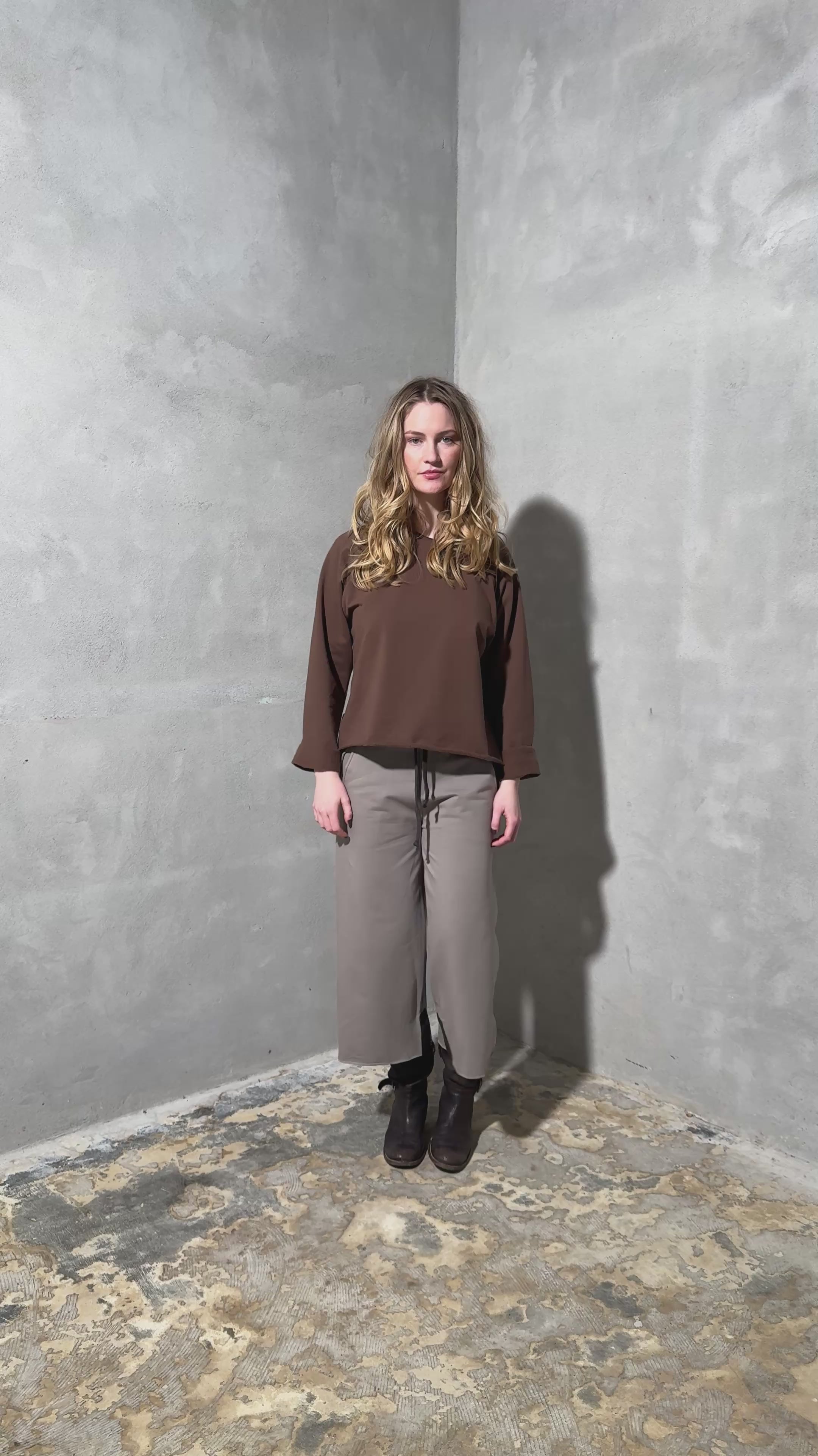 HENRIETTE STEFFENSEN COPENHAGEN FLARE SWEAT HOSEN 3/4 - 72016 BUKSER ELEPHANT 654